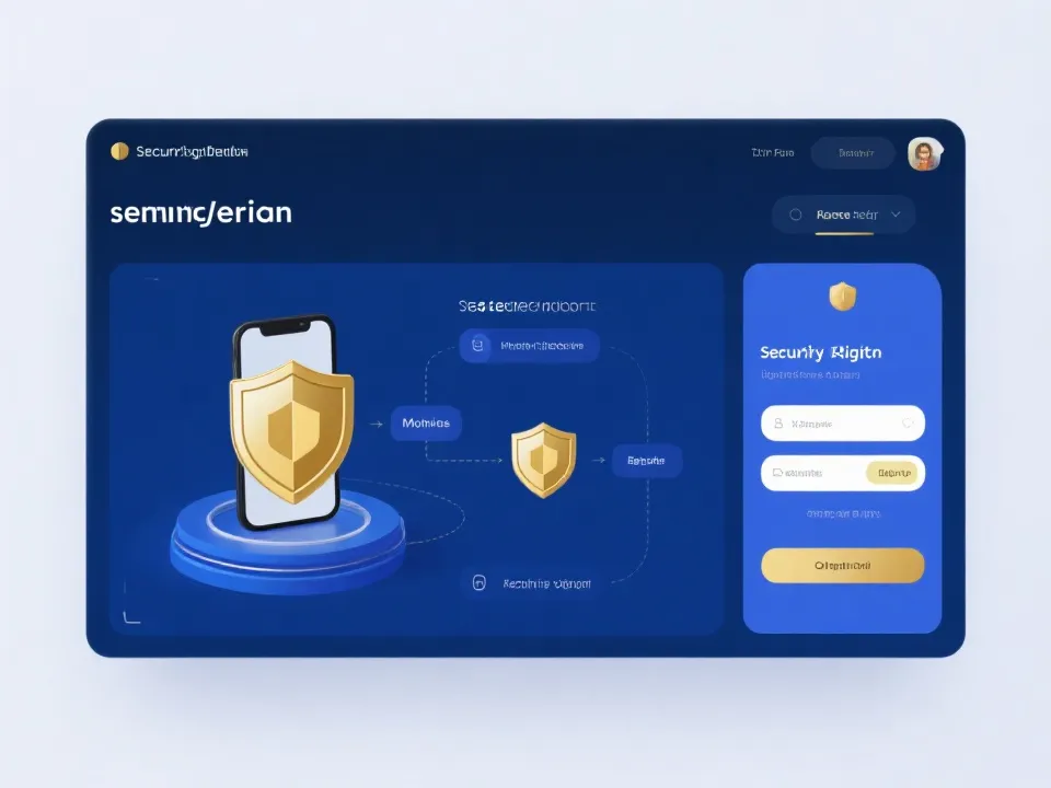 安全帳戶註冊流程介面示意